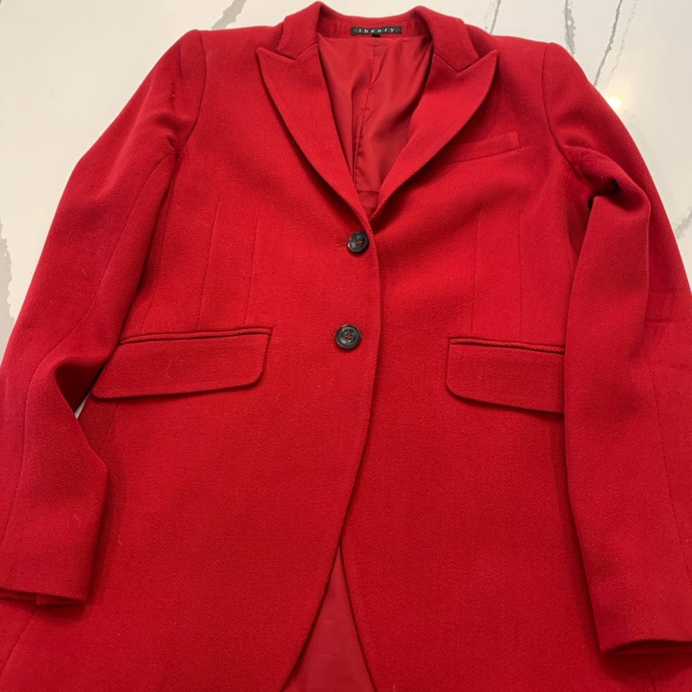 Theory Vibrant Red Women's Blazer